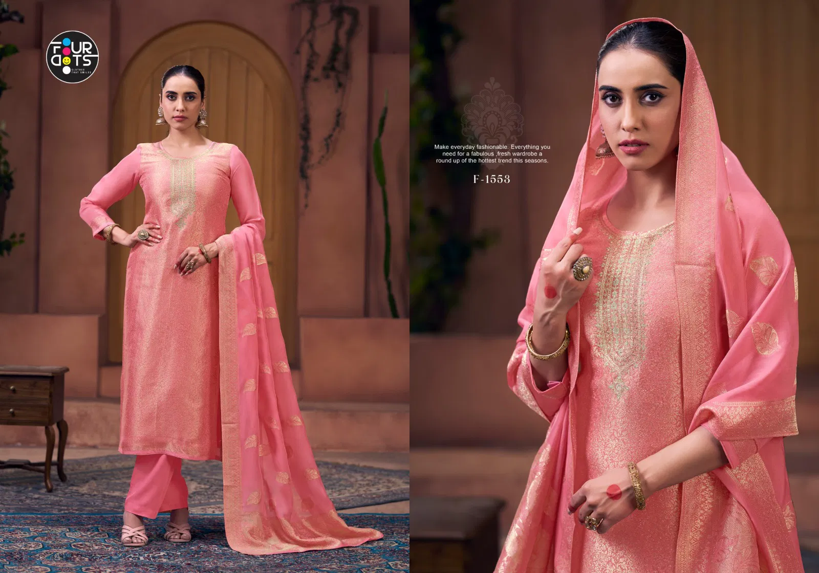 Naina By Fourdots Viscos Organza Designer Online Salwar Suits Wholesale